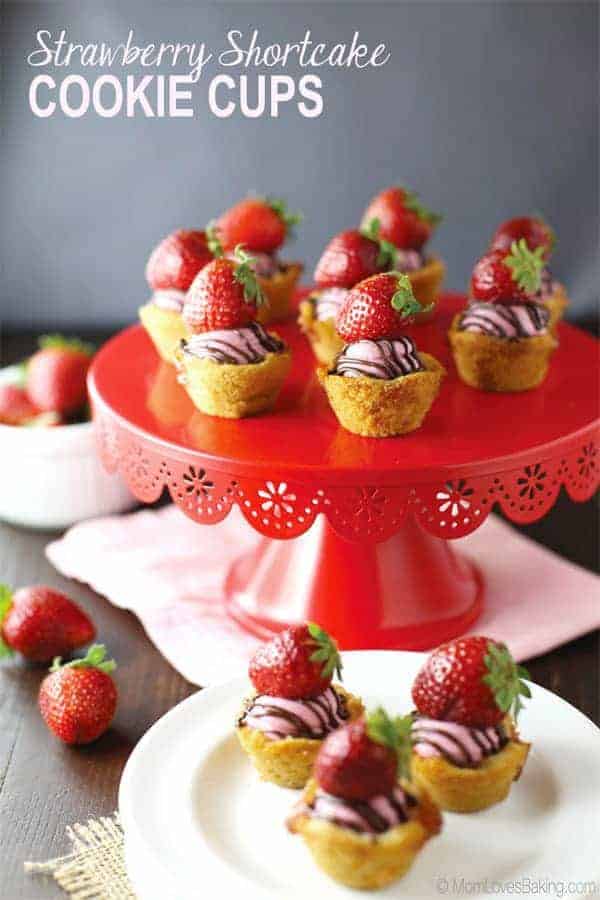 Strawberry Shortcake Cookie Cups