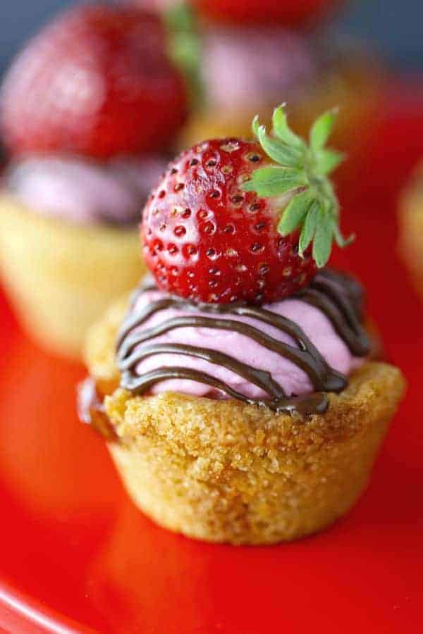 Strawberry Shortcake Cookie Cups