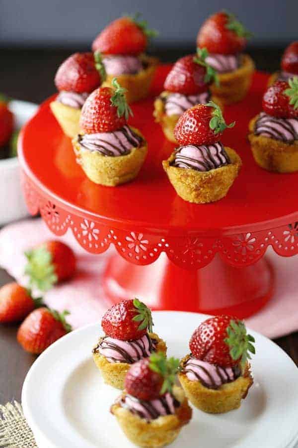 Strawberry Shortcake Cookie Cups