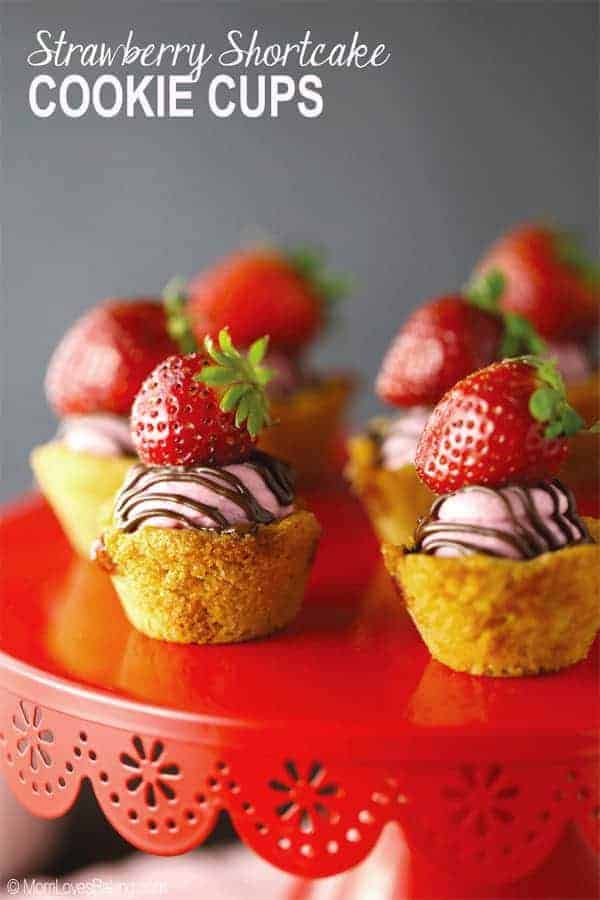 Strawberry Shortcake Cookie Cups