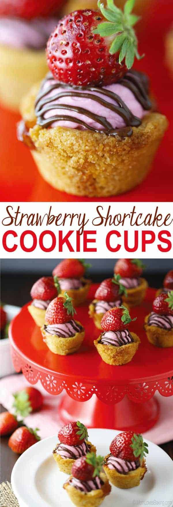 Strawberry Shortcake Cookie Cups