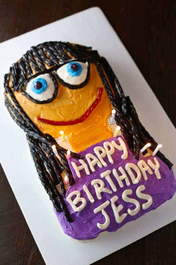 Jessica Day's Birthday Cake from New Girl