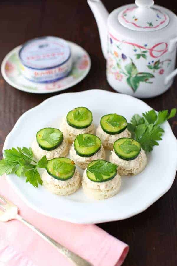 Tuna Cucumber Tea Sandwiches