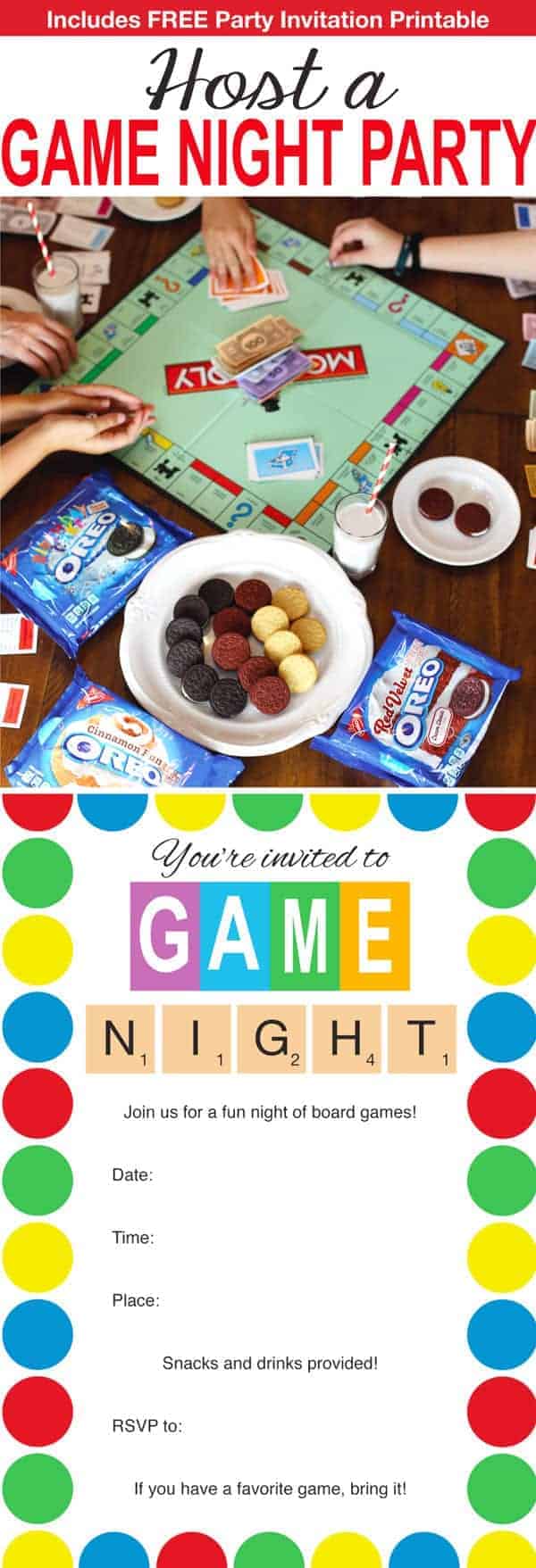 Host a Game Night Party with OREO Cookies