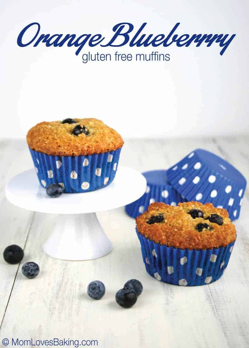 Orange Blueberry Gluten Free Muffins