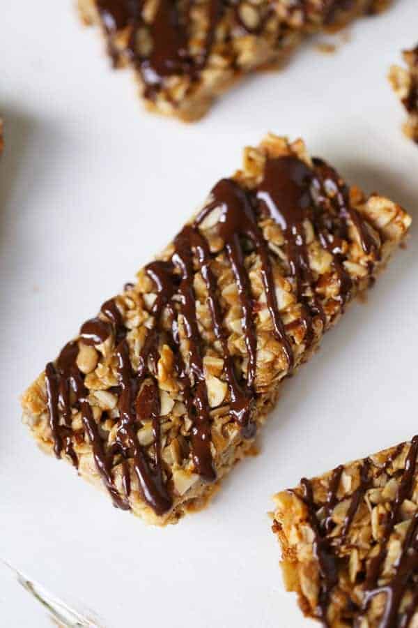 Chocolate Peanut Butter Granola Bars