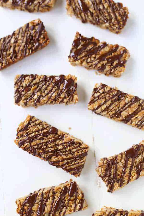 Chocolate Peanut Butter Granola Bars