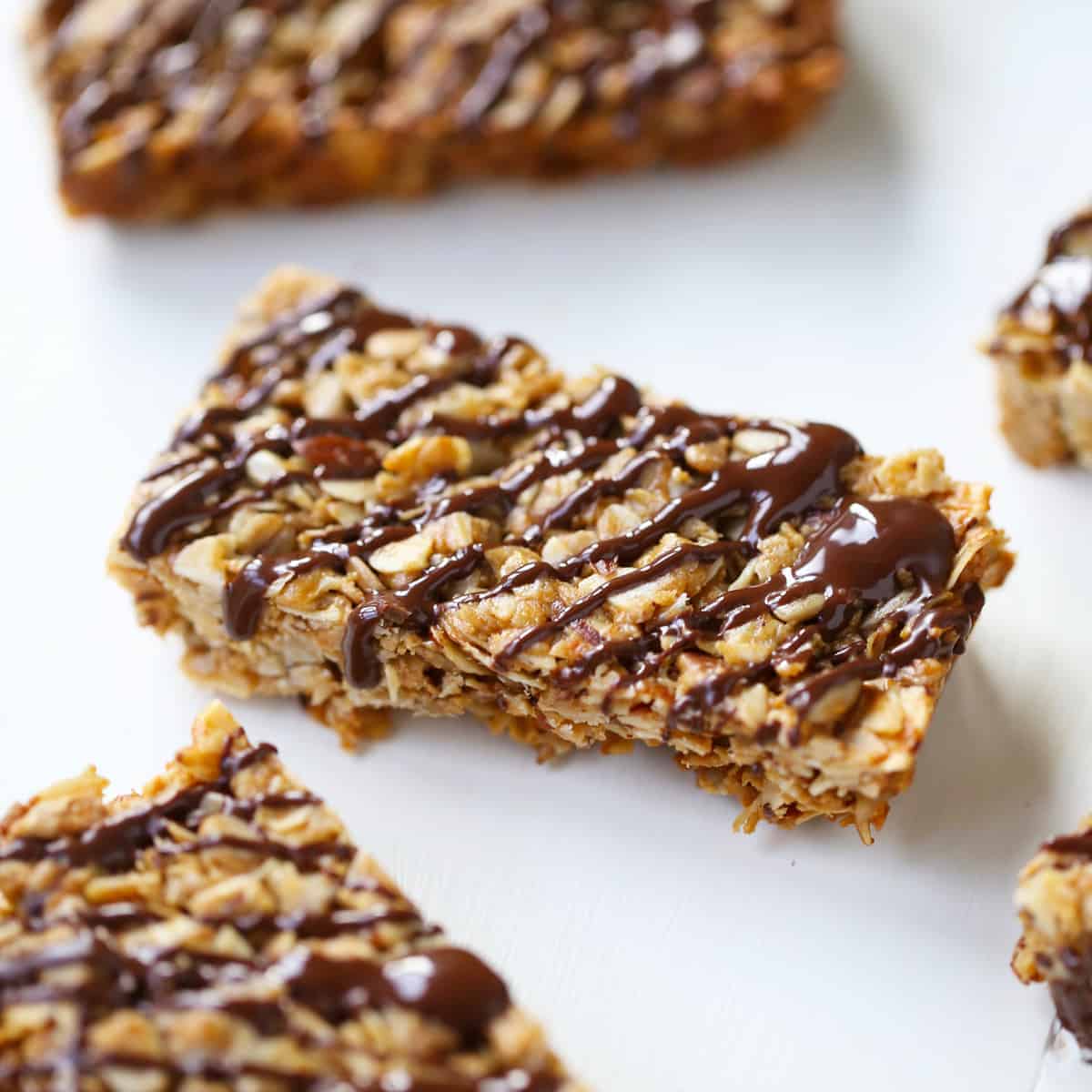 Chocolate Peanut Butter Granola Bars Mom Loves Baking