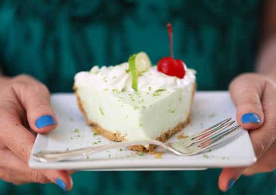 No Bake Key Lime Yogurt Pie