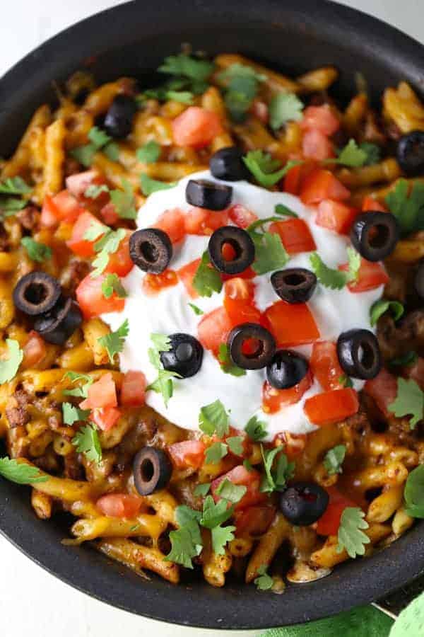 One Pot Taco Pasta Bake