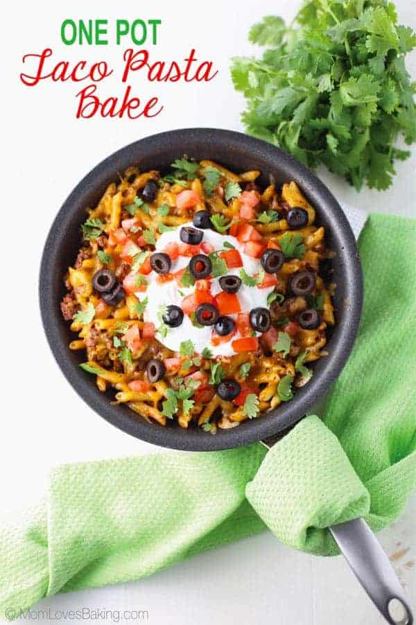 One Pot Taco Pasta Bake