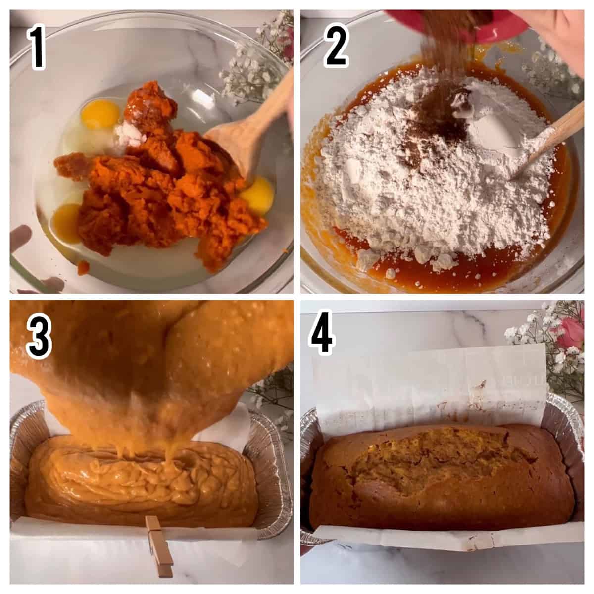 How to make pumpkin bread.