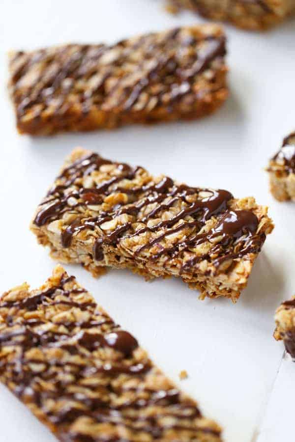 Chocolate Peanut Butter Granola Bars