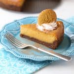 Pumpkin Cheesecake with Gingersnap Pecan Crust