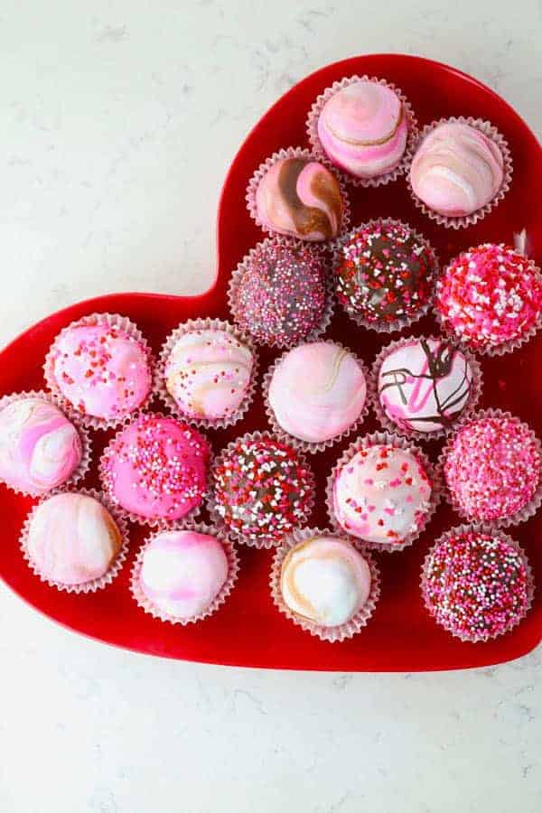 Marbled Red Velvet Cake Pops