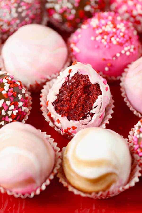 Marbled Red Velvet Cake Pops
