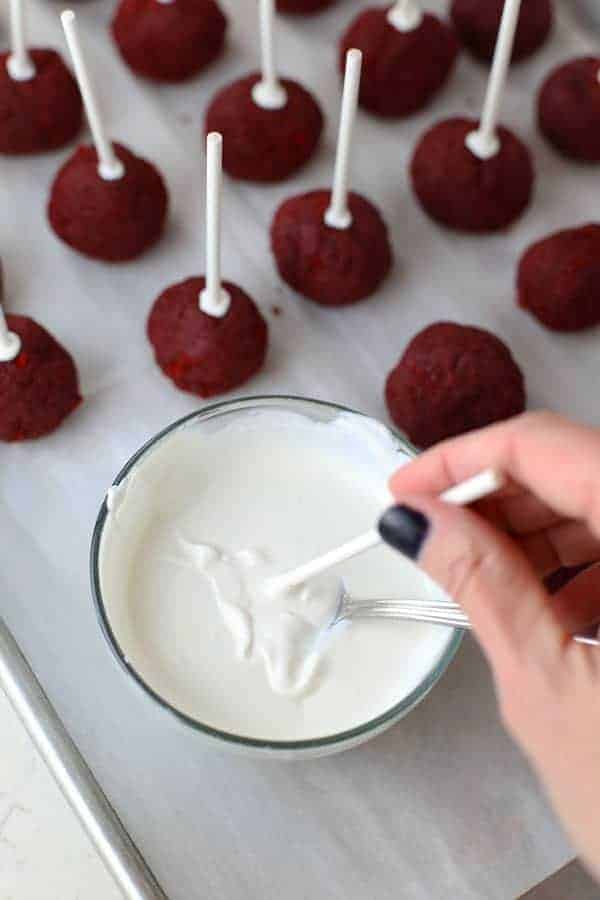 Marbled Red Velvet Cake Pops