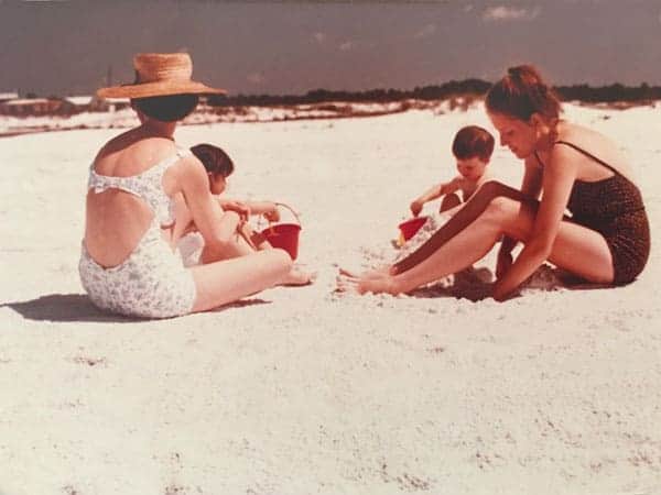 Family at Grayton Beach in 1967