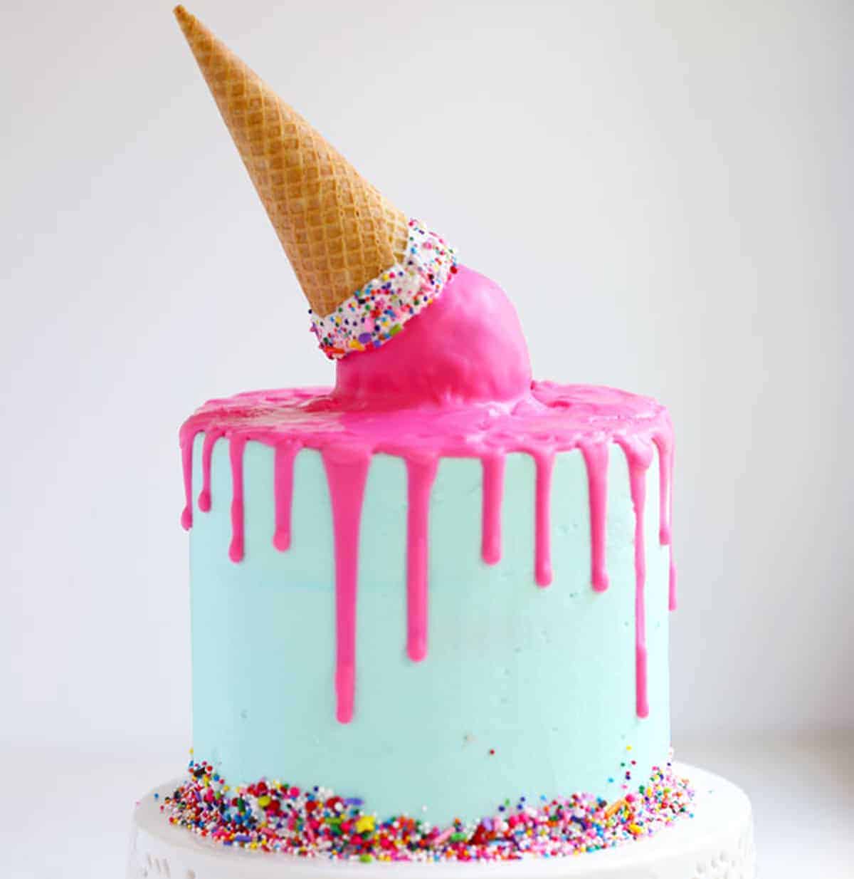 Homemade Birthday Cake Ice Cream Cake - The Cookie Writer