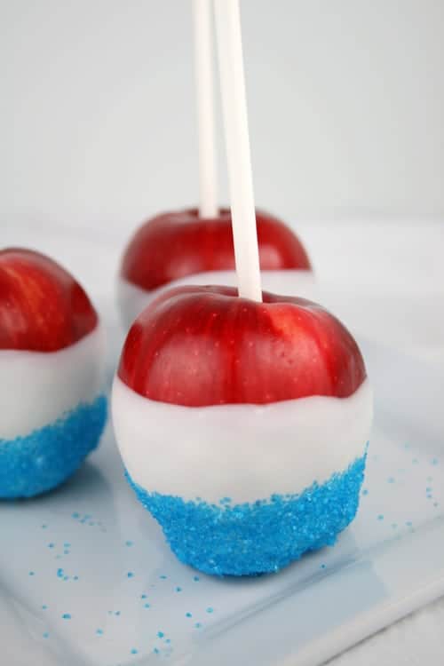 red white and blue apples