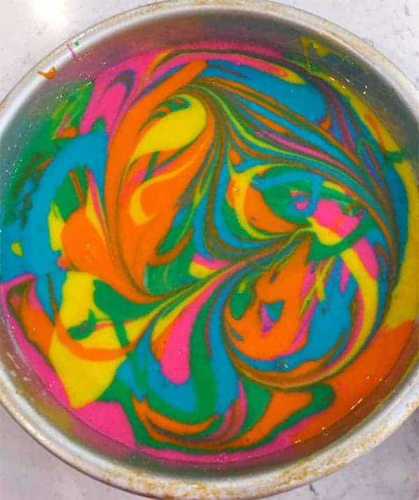 tie dye cake batter