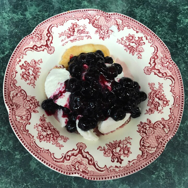 Grandmother's blueberry pie
