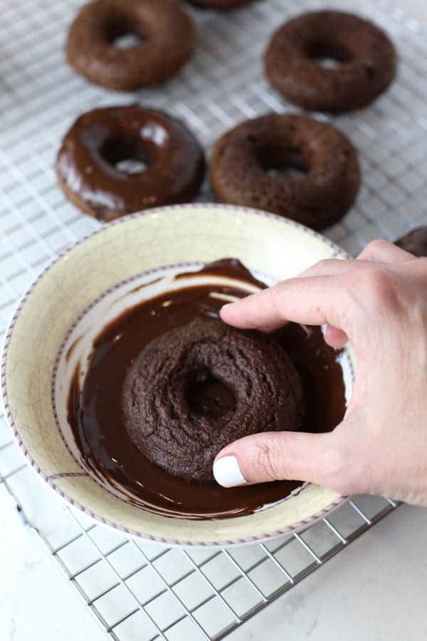 Low carb paleo gluten free chocolate donuts