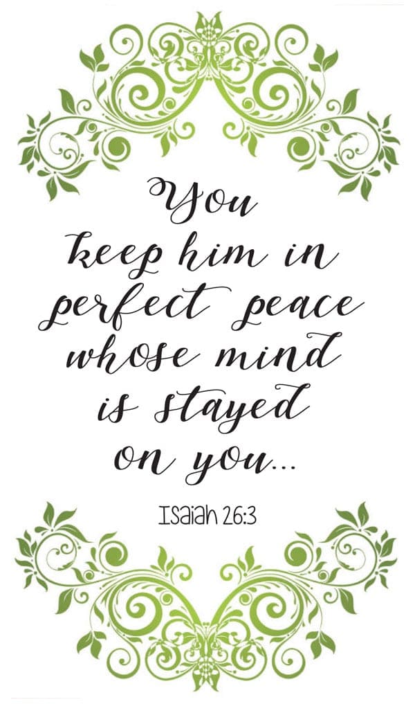 Bible verson about perfect peace