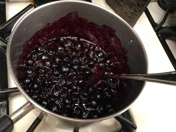 Grandmother's blueberry pie