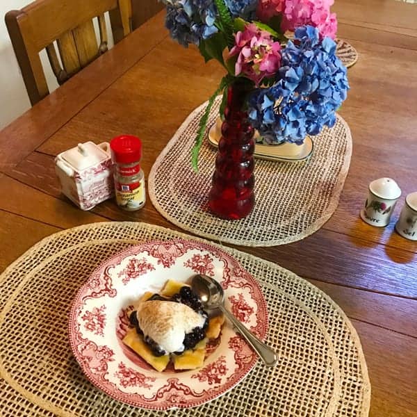 Grandmother's blueberry pie