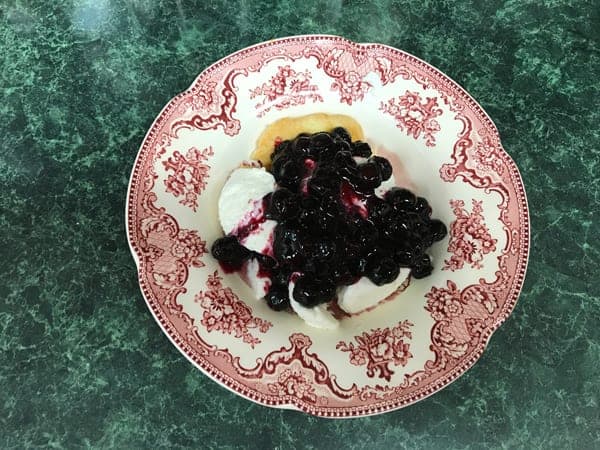 Grandmother's blueberry pie