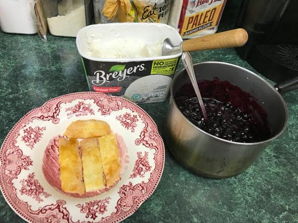 Grandmother's blueberry pie