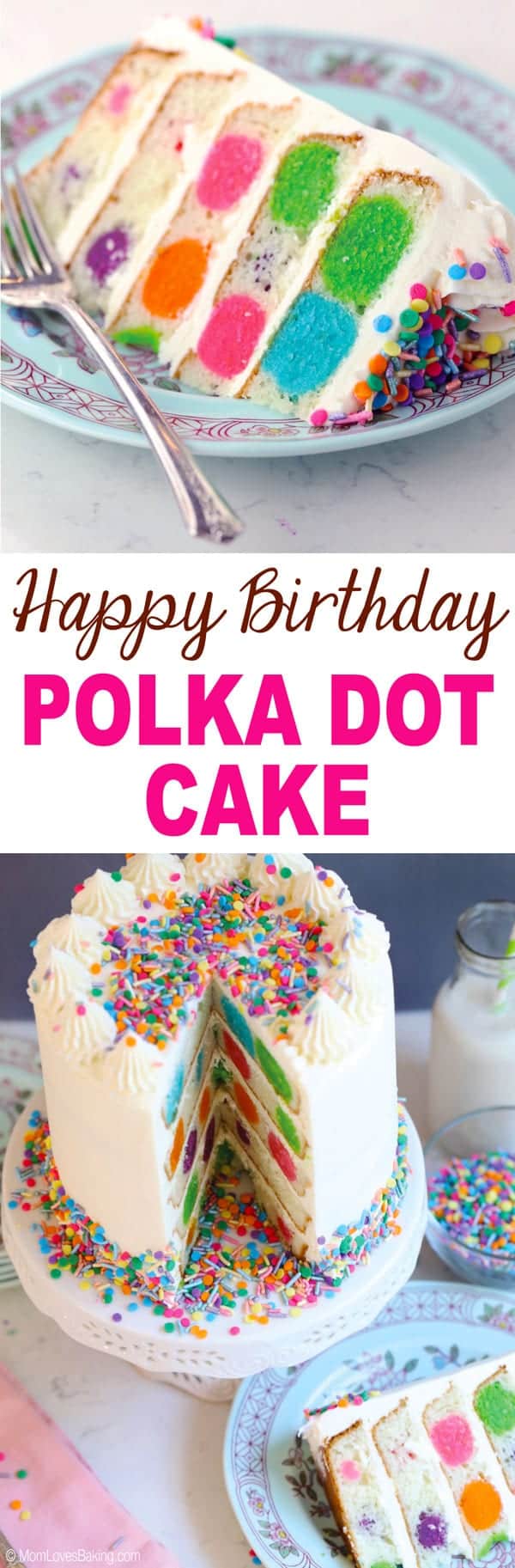 Happy Birthday Polka Dot Cake