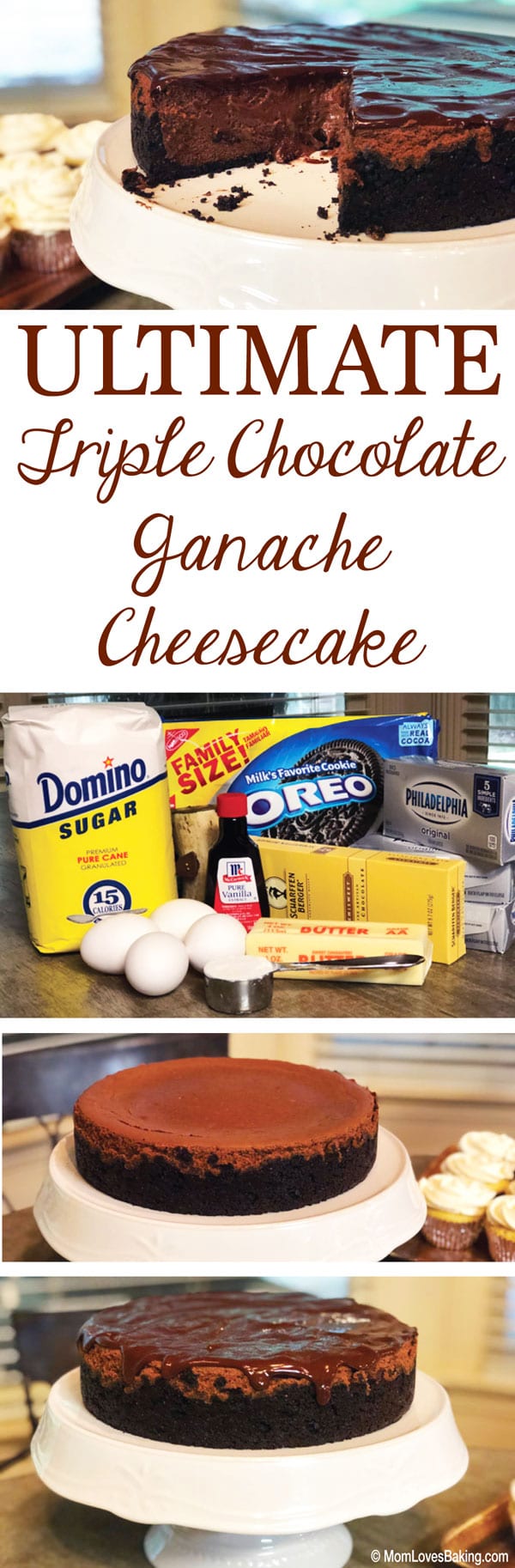 Ultimate Triple Chocolate Ganache Cheesecake