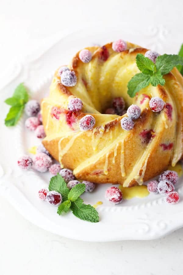 Cranberry Orange Almond Pound Cake