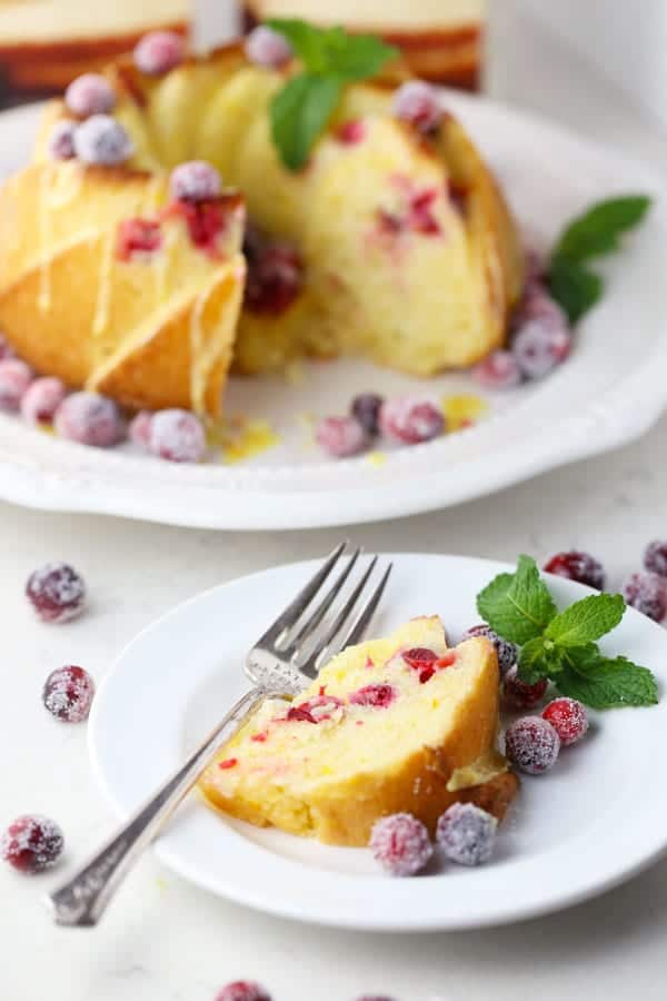 Cranberry Orange Almond Pound Cake