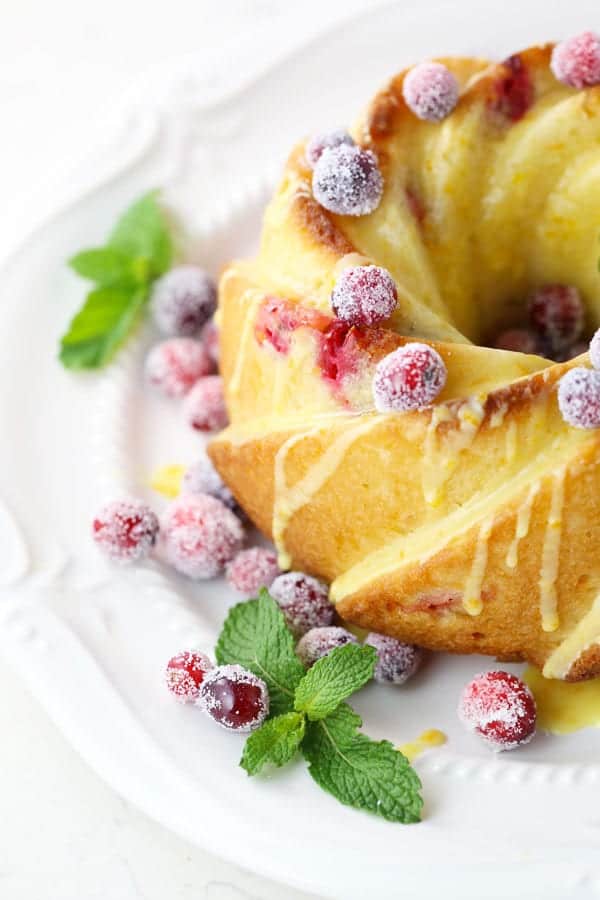 Cranberry Orange Almond Pound Cake