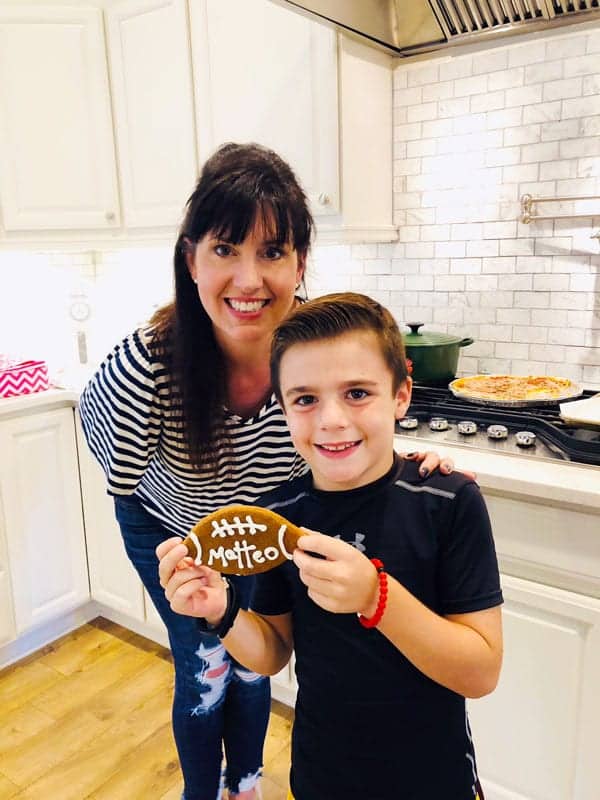 Football Shaped Gingerbread Cookies