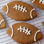 Football Shaped Gingerbread Cookies