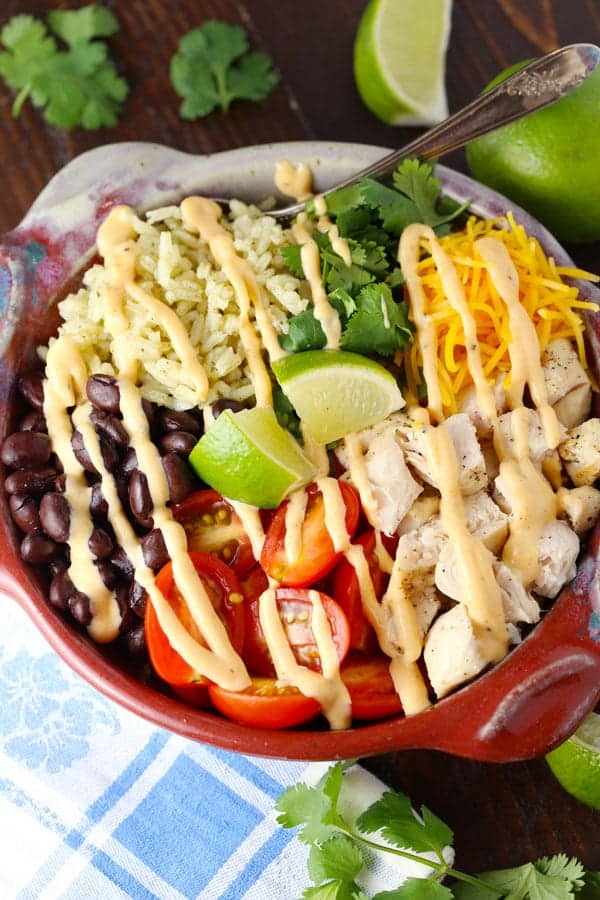 Grilled Chicken Cilantro Lime Rice Bowl