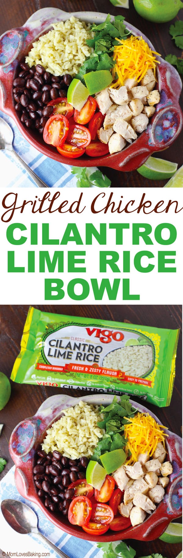 Grilled Chicken Cilantro Lime Rice Bowl