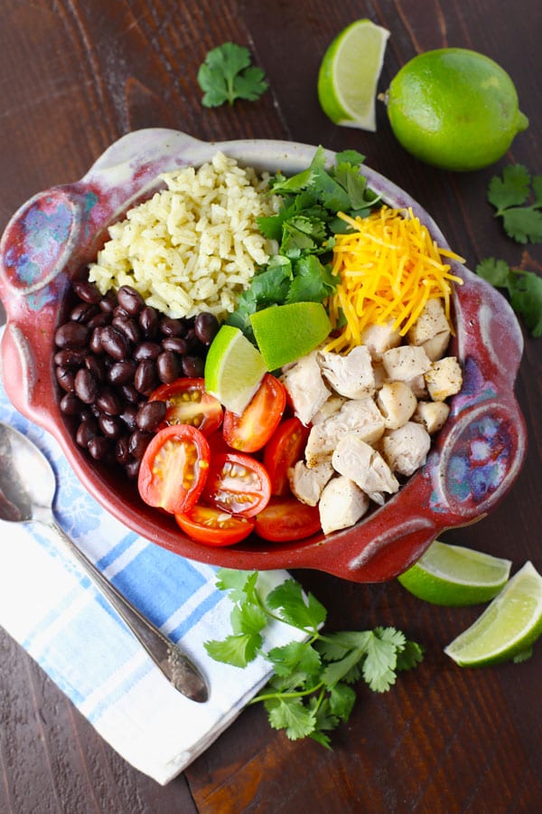 Grilled Chicken Cilantro Lime Rice Bowl