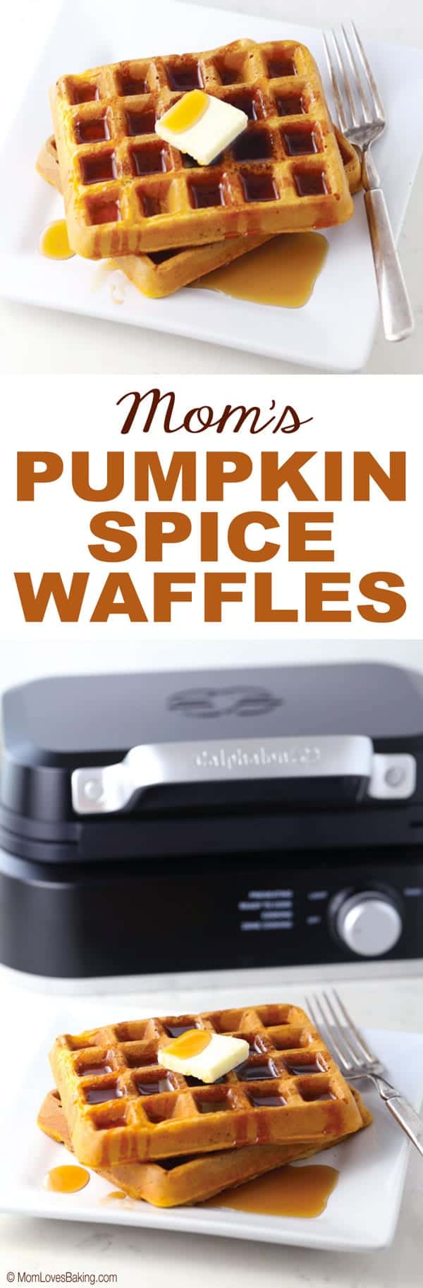 Mom's Easy Pumpkin Spice Waffles