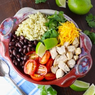 Grilled Chicken Cilantro Lime Rice Bowl