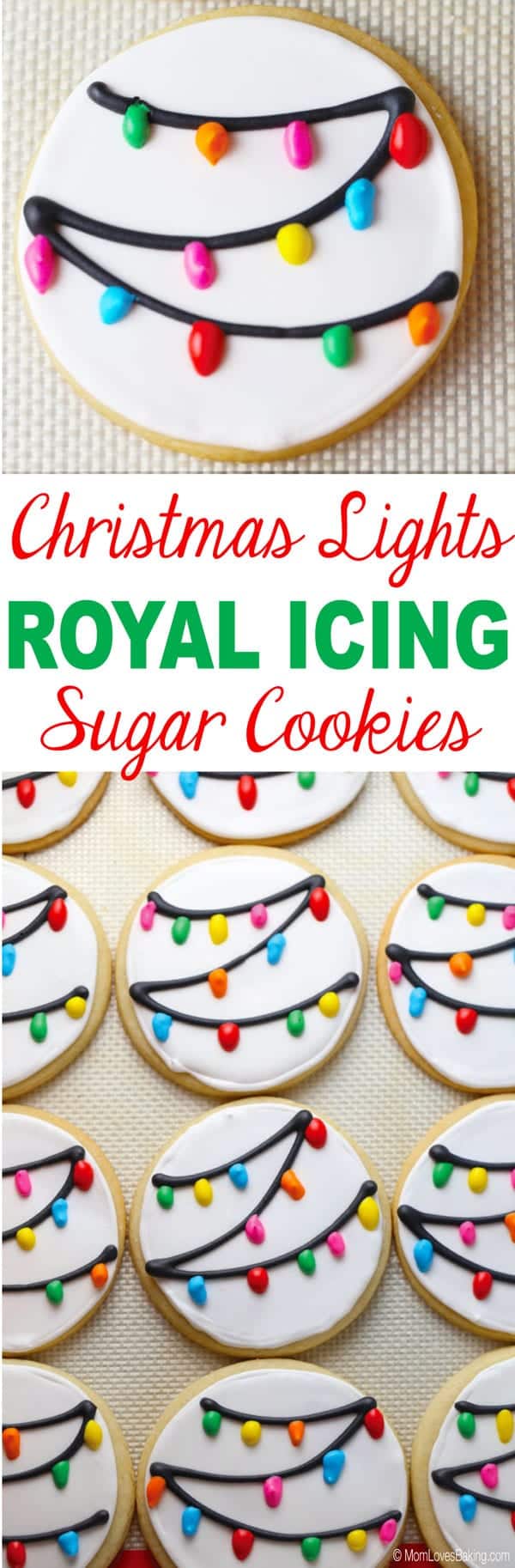 Christmas Lights Royal Icing Sugar Cookies Mom Loves Baking