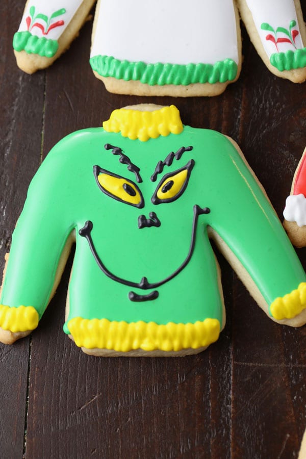 Ugly Sweater Christmas Cut-Out Sugar Cookies