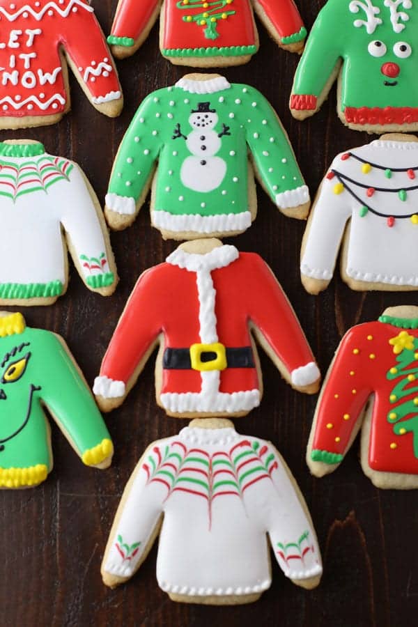 Ugly Sweater Christmas Cut-Out Sugar Cookies