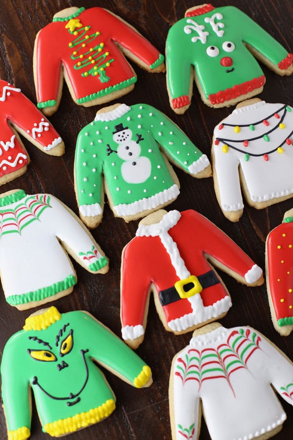 Ugly Sweater Christmas Cut Out Sugar Cookies Mom Loves Baking