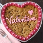 Giant Chocolate Chip Cookie Heart