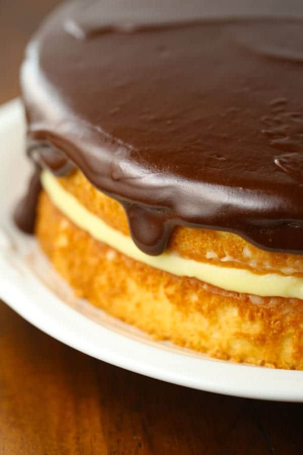 Boston Cream Pie Birthday Cake